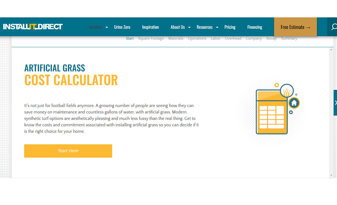 Artificial Grass Cost Calculator